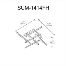 Load image into Gallery viewer, 18W Flush Mount PC, WH Acrylic Diffuser
