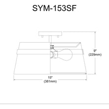 Load image into Gallery viewer, 3LT Semi-Flush Mount,  AGB, WH Shad
