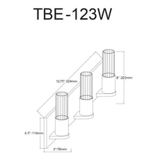 Load image into Gallery viewer, 3LT Incandescent Vanity,  AGB, CLR Fluted Glass
