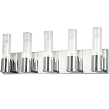 Load image into Gallery viewer, 5 LT Incandescent Vanity, PC, CLR Fluted Glass
