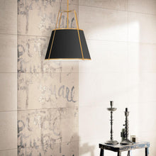 Load image into Gallery viewer, 1LT Trapezoid Pendant GLD/BK Shade,790Diff
