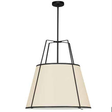 Load image into Gallery viewer, 3LT Trapezoid Pendant BK/CRM Shade,790Diff
