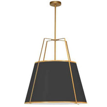 Load image into Gallery viewer, 3LT Trapezoid Pendant GLD/BK Shade,790Diff

