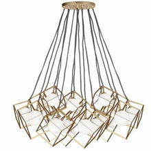 Load image into Gallery viewer, 16LT Halogen Pendant,  GLD with WH Glass
