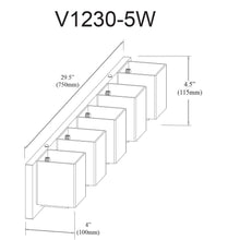 Load image into Gallery viewer, 5LT Halogen Vanity, MB, WH Glass
