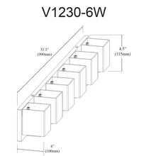Load image into Gallery viewer, 6LT Vanity, Polished Chrome Finish
