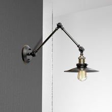 Load image into Gallery viewer, 1LT Incandescent Adjustable Wall Lamp, Blk finish

