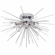 Load image into Gallery viewer, 4LT Flush Mount, Silver &amp; Polished Chrome Finish
