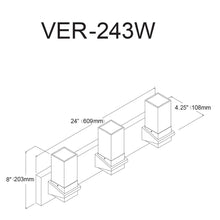 Load image into Gallery viewer, 3LT Incandescent Vanity, PC, CLR Glass
