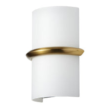 Load image into Gallery viewer, 14W Wall Sconce, AGB, Opal Glass

