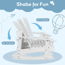 Load image into Gallery viewer, 2 Person Adirondack Rocking Chair with Slatted seat-White
