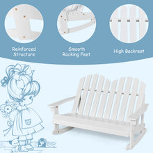 Load image into Gallery viewer, 2 Person Adirondack Rocking Chair with Slatted seat-White
