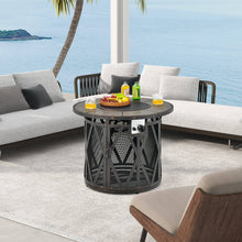 Load image into Gallery viewer, 32 Inch 30000BTU Fire Pit Table with Fire Glasses and PVC Cover
