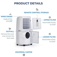 Load image into Gallery viewer, 12000BTU 3-in-1 Portable Air Conditioner with Remote-White
