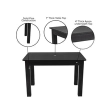 Load image into Gallery viewer, HERCULES 46&quot; x 30&quot; Rectangular Black Wash Solid Pine Farm Dining Table
