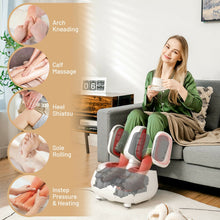 Load image into Gallery viewer, 2-in-1 Foot and Calf Massager with Heat Function-White
