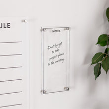 Load image into Gallery viewer, Acrylic Dry Erase Notes Board 13"H
