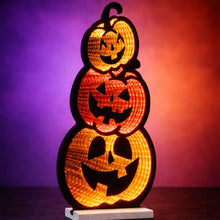 Load image into Gallery viewer, Triple Jack-o-Lantern Ekkolight 23"H

