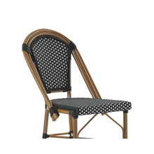 Load image into Gallery viewer, Bistro 30" High Barstools, Black/White/Bamboo Finish, Black/White
