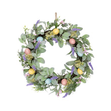 Load image into Gallery viewer, Lavender Egg Floral Wreath 22"D
