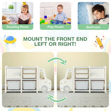 Load image into Gallery viewer, Toddler Truck Storage Organizer with Plastic Bins-Gray
