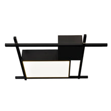 Load image into Gallery viewer, Integrated LED Ceiling Lighting Rectangular Semi Flush in Black
