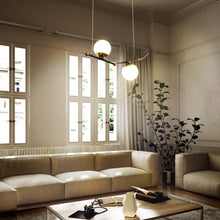 Load image into Gallery viewer, Integrated LED Linear Chandelier Lighting Fixture, in Antique Brass
