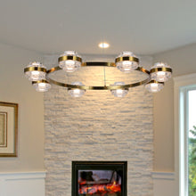 Load image into Gallery viewer, 8-Light Pendant Lighting Height Adjustable Integrated LED Chandelier
