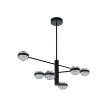 Load image into Gallery viewer, 6-Light Pendant Lighting Integrated LED Chandelier in Black
