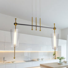 Load image into Gallery viewer, Integrated LED Pendant Light Height Adjustable Linear Chandelier
