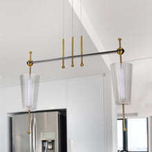 Load image into Gallery viewer, Integrated LED Pendant Light Height Adjustable Linear Chandelier
