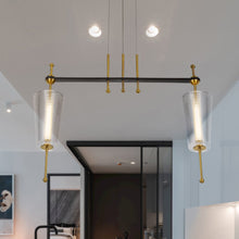 Load image into Gallery viewer, Integrated LED Pendant Light Height Adjustable Linear Chandelier
