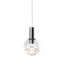 Load image into Gallery viewer, Integrated LED Height Adjustable Pendant Light with Globe Shade, Polished Chrome
