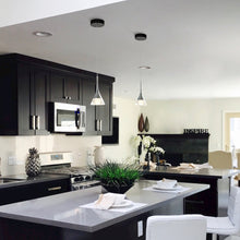 Load image into Gallery viewer, Integrated LED Height Adjustable Pendant Light with Cone Shade in Black
