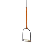 Load image into Gallery viewer, Integrated LED Height Adjustable Pendant Light with Glass Shade in Black
