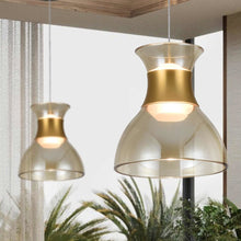 Load image into Gallery viewer, 100-277V Up-Down 1-Light Integrated LED Black Height Adjustable Pendant Lighting
