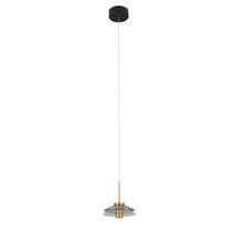 Load image into Gallery viewer, 100-277V 1-Light Integrated LED Black Height Adjustable Pendant Lighting
