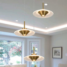 Load image into Gallery viewer, 3-Light Integrated LED Pendant Lighting Height Adjustable Chandelier
