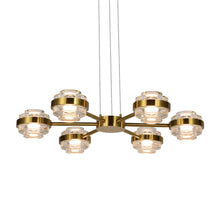 Load image into Gallery viewer, 6-Light Height Adjustable Pendant Lighting Integrated LED Chandelier
