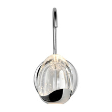 Load image into Gallery viewer, Integrated LED Wall Sconce Light with Clear Glass Shade in Polished Chrome
