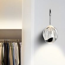 Load image into Gallery viewer, Integrated LED Wall Sconce Light with Clear Glass Shade in Polished Chrome
