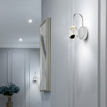 Load image into Gallery viewer, Integrated LED Wall Sconce Light with Clear Glass Shade in Polished Chrome
