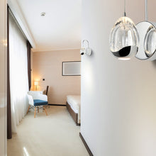 Load image into Gallery viewer, Integrated LED Wall Sconce Light with Clear Glass Shade in Polished Chrome
