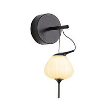 Load image into Gallery viewer, Integrated LED Wall Sconce Light with Glass Shade in Black

