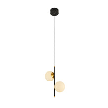 Load image into Gallery viewer, 2-Light Integrated LED Height Adjustable Black Pendant Lighting
