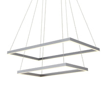Load image into Gallery viewer, Integrated LED Chandelier Height Adjustable Two-Tier Pendant Light in Silver

