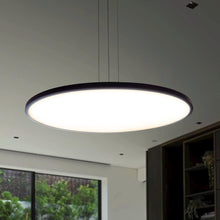 Load image into Gallery viewer, Integrated LED Pendant Light Height Adjustable Disc Chandelier in Black
