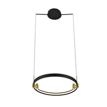 Load image into Gallery viewer, 100-277V Pendant Light Height Adjustable Integrated LED Black Chandelier

