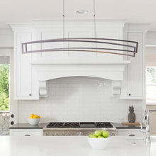 Load image into Gallery viewer, Integrated LED Pendant Light Height Adjustable Linear Chandelier in Silver
