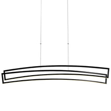 Load image into Gallery viewer, Integrated LED Pendant Light Height Adjustable Linear Chandelier in Black
